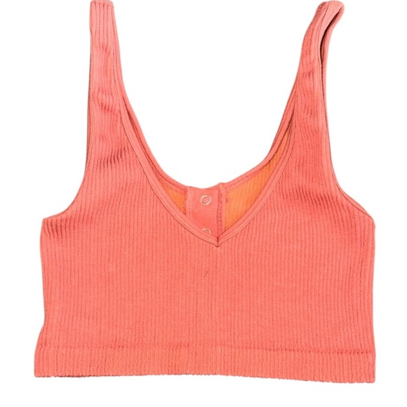 Aerie Orange Ribbed Sleeveless Crop Top - Picture 5 of 5